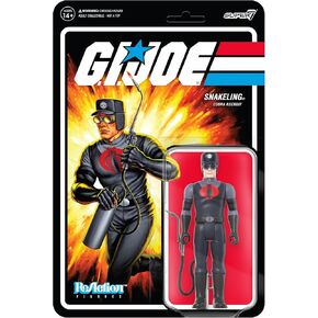 Super7 G.I. Joe Cobra Snakeling Factory Worker (Mustache/Brown) - 3.75" G.I. Joe Action Figure with Accessory Classic Cartoon Collectibles and Retro Toys