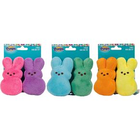 Peeps for Pets Mini Plush Bunny Dog Toys, 2 Piece Assorted Colors | 4 Inch Small Fabric Plush Dog Toys with Squeaker | 2 Pack Squeaky Dog Toys from Peeps, Plush Dog Toys, Squeaky Dog Toys