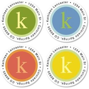 Sage Advice Round Return Address Labels (4 designs) - Set of 144 1-1/2" diameter Self-Adhesive, Flat-Sheet labels