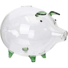 Piggy Bank Coin Banks for Adults Pig-Shaped Money Pot Hair Decorations Decor Desktop Saving Jar Coin Bank Clear Money Bank Clear Coin Bank Coins Glass Organizer Al Child