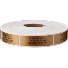 Custom Self-Stick Address Labels, Classic Gold, Roll of 1000