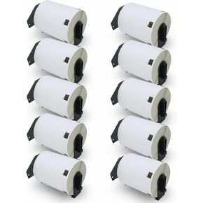 BETCKEY - Compatible Shipping/Barcode Labels Replacement for Brother DK-1240 (4" x 2"), Use with Brother QL Label Printers [10 Rolls/6000 Labels]