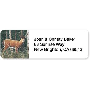 Deer in The Forest Set of 215 Personalized Sheeted Return Address Labels