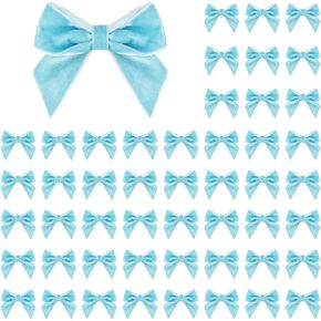 50 pcs أقواس مخملية خضراء لشجرة عيد الميلاد ، 2.75 "أقواس صغيرة مخملية لالتفاف الهدايا ، أقواس صغيرة للحرف اليدوية ، زخارف القوس لحفل عيد ميلاد الطفل (الأخضر ، 50 ٪)