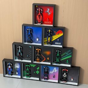 iLuane Display Wallboard for Lego Speed Champions Ultimate Formula 1 Collector's Pack 66802, Contains 10 Sets in 1, Adult Collectibles F1 Wall Mount, Home or Office Décor (No Car Included)