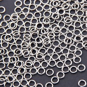 300pcs 4mm Split Jump Rings Stainless Steel Double Loops Jump Mini Ring Connectors for Jewelry Making DIY Bracelets Earrings Necklaces Ornaments Craft Accessories Jewelry Findings