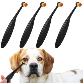 Dog Cat Eye Powder Brush, 4 Pack Tear Stain Remover Brushes Washable Fiber Dog Eye Grooming Soft Bristles Dog Eye Cleaning Brush Pets Grooming Comb for Small Pet Cat Dogs Removing Crust Mucus