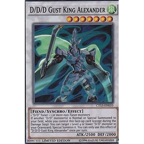 Yugioh D/D/D Gust King Alexander - CT13-EN010 - Super Rare - Limited Edition NM ^G#fbhre-h4 8rdsf-tg1327386