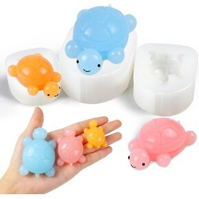 Turtle Taba Squishy Molds Kit- 3 Sizes (Large/Medium/Small) Turtle Molds for Making Turtle Squishies