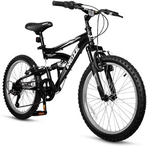 WEIZE Kids Mountain Bike, 20 inch Kids' Bicycles for 6-12 Years Old Boys Girls with Dual Full Suspension, 6 Speeds Drivetrain, High-Carbon Steel Frame, Ideal for Young Riders and Adventurers