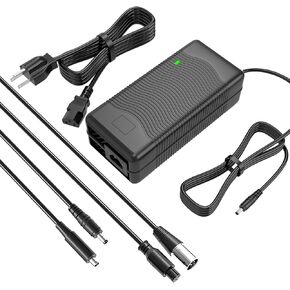 54.6V 2A Fast Charger for 48V Lithium Battery, Universal Battery Charger Compatible with Jetson, Gotrax, Razor, Ninebot, Segway, Swagtron, Hiboy, Equipped with 4 Output Heads