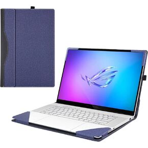 Laptop Cover Case Only for ASUS ROG Zephyrus G16（2024~2025 16" [not Compatible with Any Other Model] .2-in-1 PU Leather Detachable Notebook Sleeve Computer Bag Protective (Black)
