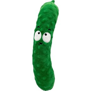 Huxley & Kent Plush Dog Toy w/Squeaker - Power Plush Stuffed Toy for Dogs - Cute, Funny & Tough Fetch Toy for Small & Large Dogs - Fetchies Dell Pickle, Large
