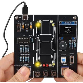 Mioyoow DIY Car Driving Simulation Simulation Somdering Kit ، Electronics Project Car Driver Simulator Soleder Project Kit for High School & College Level
