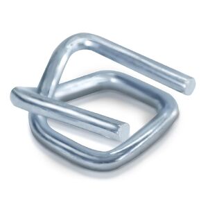 1/2" Galvanized Banding Strapping Metal Wire Buckle for Packaging Pallet Polypropylene Poly Woven Composite Cord Strap Nylon Band (100 Pcs)