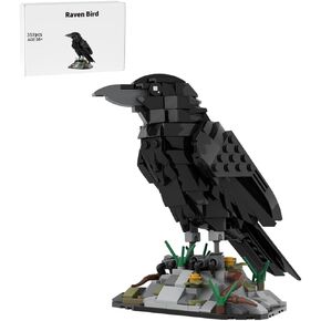 Raven Bird Mini Building Blocks and Construction Toy, Collectible Bird-Themed Model to Build and Display, Great Gift for Birthdays, Christmas (357 PCS)