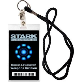 Stark Industries Iron Man Novelty Laminated Card with Lanyard Halloween Costume Movie Prop