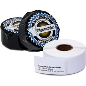 OfficeSmartLabels 3/4 x 2 inch Multipurpose/Return Blank Address Labels, Compatible with 30330 (2 Rolls / 500 Labels Per Roll)