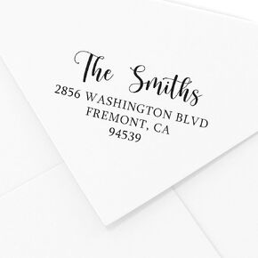 Personalized Return Address Stamp - Custom Stamp with 4 Ink Color Options, Self Inking Name Rubber Stamps for Office, Small Business, Events - Easy to Change Ink Pad