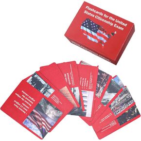 US Citizenship Flash Cards 2025，US Citizenship Test Study Guide Flashcards Book 2025， Bilingual Presidents States and Capitals Flash Cards for Studying with Explanation of The Naturalization Test