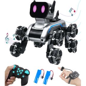 Robot Dog Toy Remote Control Car for Kids 8 Wheels Hand Controlled RC Stunt Car Toys for Boys Girls Age 6 7 8 9 10 11 12 13 Year