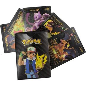 55 PCS بطاقات تداول Black Foil - VMAX ، GX ، Ex Style Cards - TCG Deck TCG TCG EDITION
