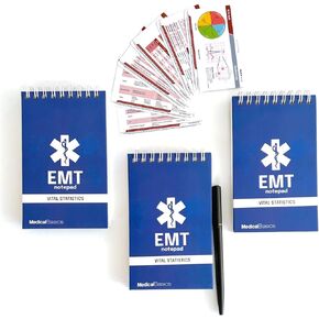 EMT Notepad - دفتر الإحصاءات الحيوية ، مستلزمات المسعفات الطبية EMT - 3 مجموعة من المفكرة