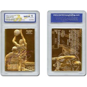1996-1997 Kobe Bryant Fleer Rookie 23KT Gold Card Sculptured Purple Overstamp Signature Series - Graded GEM Mint 10