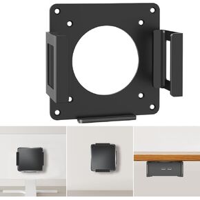 Mini PC Mount for GMKtec VESA Wall and Under Desk Mount for GMKtec G3 Plus/ G1/ M3 Plus/ M2 Mini Desktop Computer Metal Mini Gaming PC Mounting Bracket for GMKtec with Screws and Cable Straps