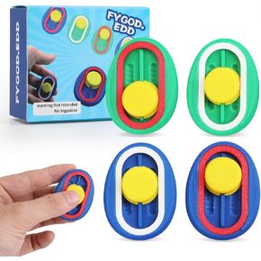 3D Printed Fidget Toys – 4 Pack Textured Sensory Stones for Focus & Relaxation, Anxiety Relief Desk Toys for Kids & Adults, Eco-Friendly PLA, Travel & School Breaks Stress Relief Gifts