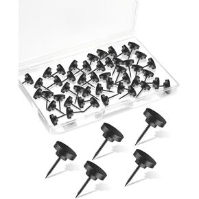 eZAKKA Push Pins, 30 Pcs Metal Thumb Tacks for Cork Board Wall Pins for Photo Hanging, Feature Wall, Travel Map, Bulletin Board, Office or Home, Golden