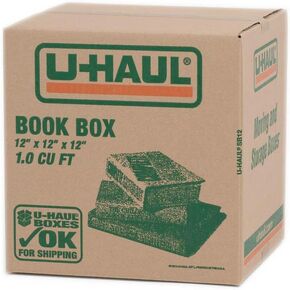 U-Haul Book Box - 12“ x 12“ x 12“ (W x L x H), 1.0 cu/ft, Perfect for books and other heavy items or a shipping box during the holidays