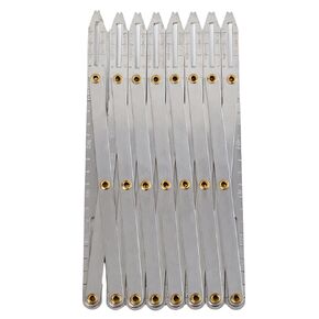Aluminum Expanding Sewing Gauge, Button Guide Spacing Device, Versatile Button Guide Measure for Curtains Pleats Crafts, Sliding Gauge for Multiple Equal Distances, Quilt Button Sewing Tool
