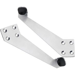 TopHomer 2 Pcs Over Head Door Stop, 90 Degree Door Stop, Stainless Steel Door Stop, Wall Mount Door Holder Stop, with Buffer Sound Dampening Rubber (Left/Right)