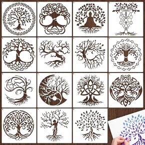 72 Pcs Botanical Stencils Set, Reusable Butterfly & Flower Painting Templates - Leaf, Dragonfly, Wildflower Nature Crafts Kit for Wall Murals, Fabric Art, Wood Signs, Kids Classroom Projects​