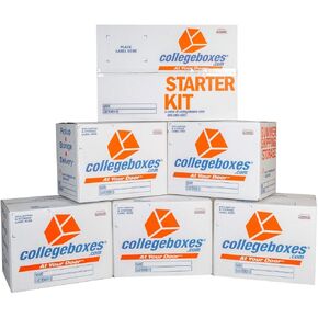U-Haul Collegeboxes College Student Moving & Shipping Kit - Includes 5 Heavy-Duty 24" x 16" x 18" Boxes, 1 Roll of Tape, 10 Shipping Label Pouches, 5 Zip Ties, and 1 Marker