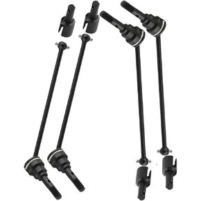 #45 Steel Drive Shaft CVD Upgrades Part for 1/16 E-Revo/E-Revo VXL,Stainless Front Rear Driveshaft Axles Hops up,Replace #7151X,4PCS,(More Powerful) Silver
