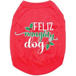 Feliz Naughty Dog Shirt (Medium, Red)