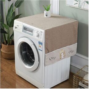 Appliance Dust Cover Fridge Dust-Proof Cover Washing Machine Cover， with Storage Pockets ，European Style Refrigerator Cover Cloth Single Door Cover Cloth Dust Cover for Home Appliances(A)