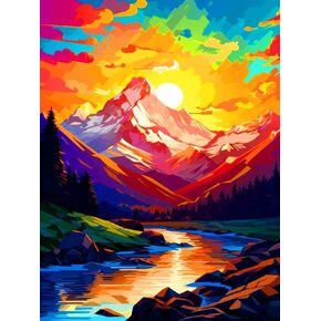 Lophomie Christmas Gnome Paint by Numbers Kit for Adults DIY Easy Adult Paint by Number Without Frame Home Wall Decor 20x16 Inch