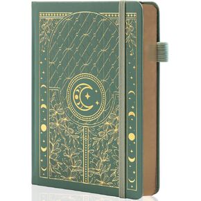 TIEFOSSI Bullet Dotted Journal Notebook, 160gsm 256 Numbered Thick Paper, A5 Hardcover Dotted Grid Diary for Women Men Work Writing, Bullet Dot Journaling, Drawing, 5.8 x 8.3 in
