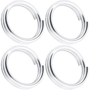 4Pcs 6mm Split Jump Ring, 925 Sterling Silver Small Key Rings Clasp, Metal Bracelet Necklace Open Connector Charm for Wedding Prom Valentines Jewelry Findings