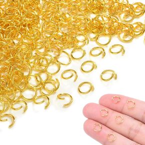 400pcs 15/64" Silver Tiny Jump Rings for Jewelry Making Replacement, Open Jump Ring Metal Jewelry Findings for Bracelets Necklaces Earrings Keychains Connectors Loops Repair Hardware