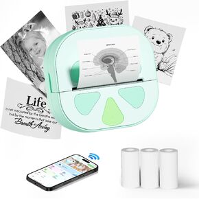 Sticker Printer, Stickers Maker Machine, Mini Portable Bluetooth Thermal Print Pod for Phone, Pocket Inkless Impresora de Pegatinas for Study Note, Journal, DIY, Photo, Gift