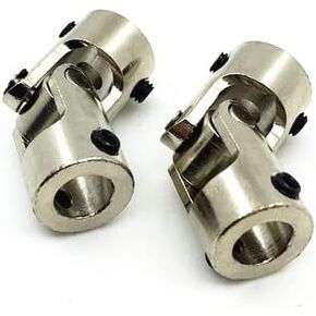 2Pcs Stainless Steel Boat Cardan Gimbal Shaft Couplings Universal Joint Motor Connector with Screws RC Model