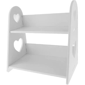 Freestanding Desktop Book Shelf, DIY Wooden Desk Top Tidy Storage Shelves Double-Layer Storage Rack for Dormitory