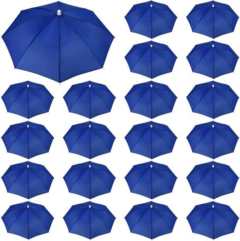 50 قطعة قبعة مظلة قوس قزح للبالغين والأطفال 20.87 بوصة للحماية من الأشعة فوق البنفسجية قبعة مظلة رأس حر اليدين قبعة قابلة للتعديل لصيد الأسماك والبستنة والتخييم والمشي لمسافات طويلة والشاطئ in Kuwait