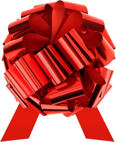 Large Pull Bows 12 inch Big Red Bow Christmas Pull Bows for Gift Wrapping Giant Ribbon Gift Bow for Present Car Bike Appliances Refrigerator Table Flower Wedding Birthday Graduation Party Decorations in Saudi Arabia