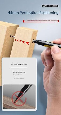 Long Head Deep Hole Marker, 20mm/30mm/45mm head deep hole marker 2025 Upgrade, Permanent, Quick-dry, Waterproof Long Nib, Colorful Carpenter Deep Reach Markers, 4 Color Set (32MM LONG HEAD) in Saudi Arabia