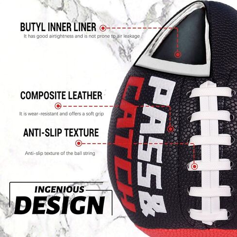 كرة قدم KUYOTQ PassCatch للتدريب بحجم بيوي (للأعمار من 3 إلى 9 سنوات) كرة قدم للأطفال والأطفال الصغار تعزز مهارات الإمساك بالتمرير والأداء الدقيق في جميع الأحوال الجوية، مثالية (بدون مضخة) in Kuwait